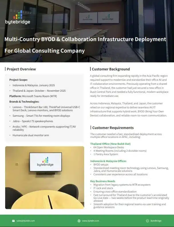 Multi-Country BYOD & Collaboration Infrastructure Deployment For Global Consulting Company