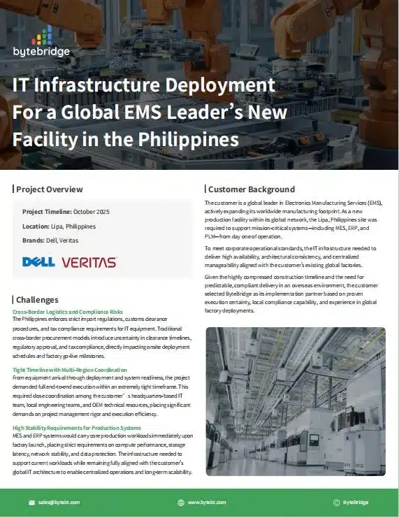 Factory IT Infrastructure Deployment for Global EMS Leader